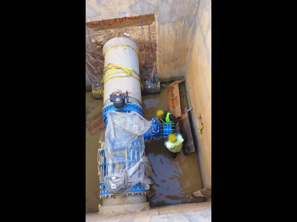 Construction de la chambre &agrave; vannes